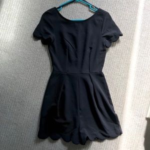 Black Scalloped Romper